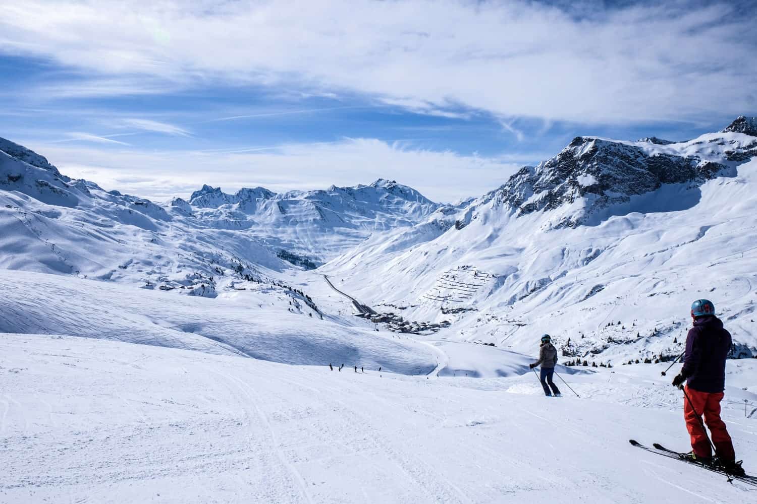 Skiing in Lech Zürs am Alberg, Austria, Vorarlberg
