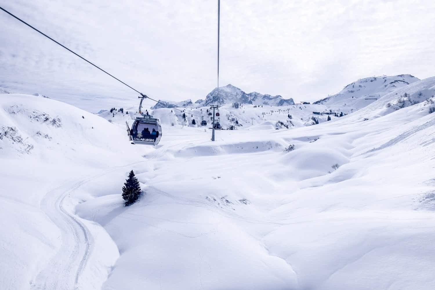 Skiing in Lech Zürs am Alberg, Austria, Vorarlberg