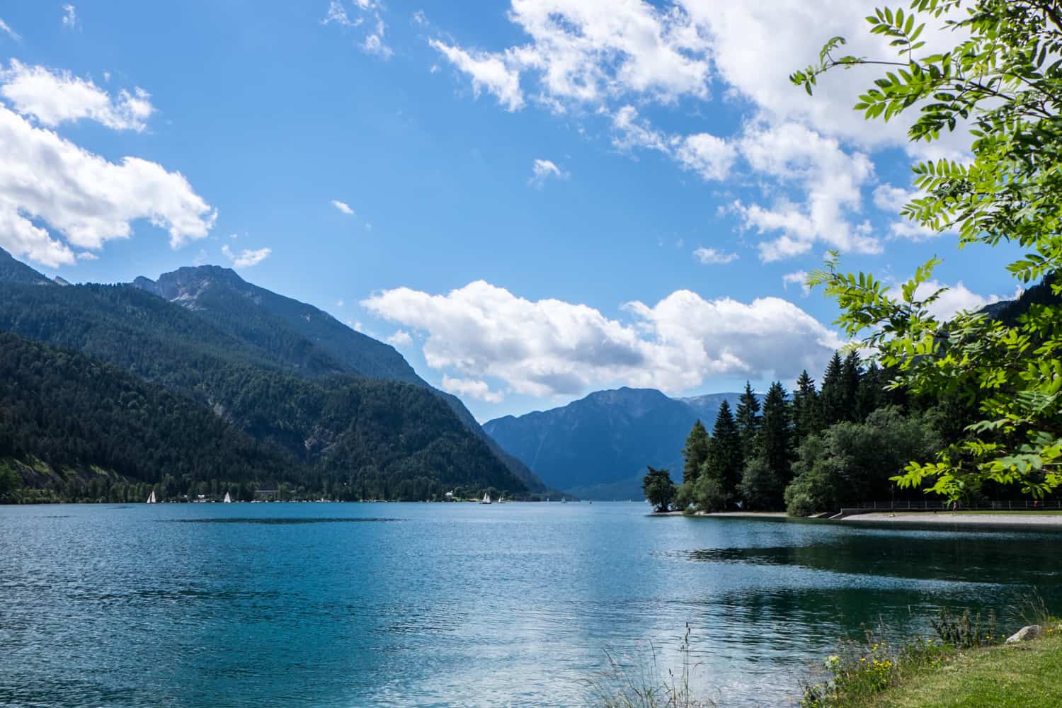 Summer in Lake Archensee in Tirol, Austria