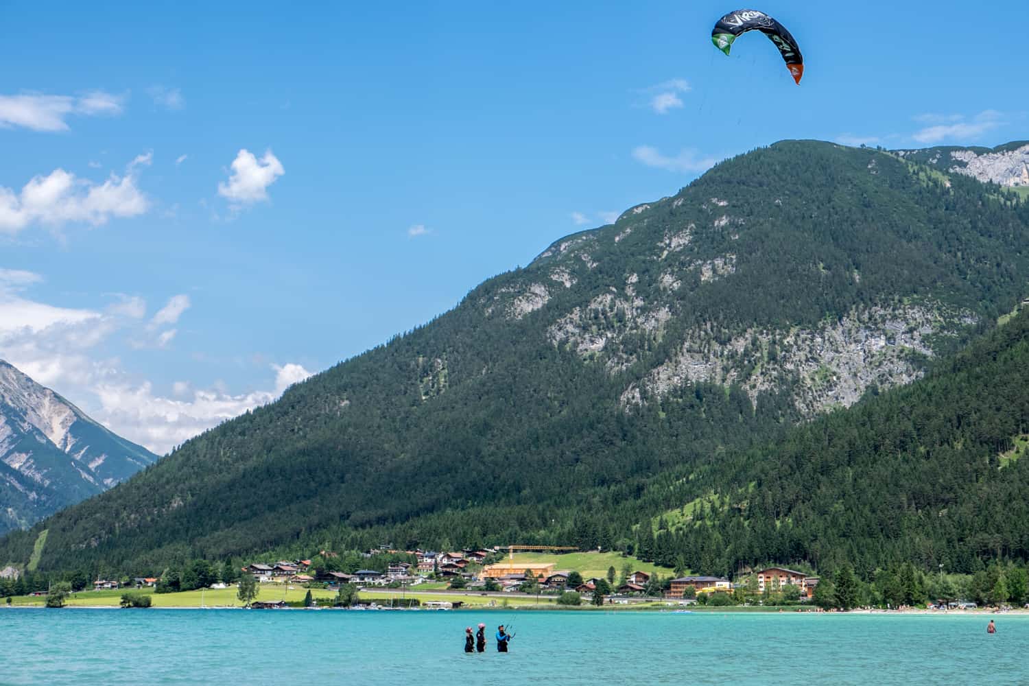 Kitesurfing lessons on Achensee Lake, Tirol, Austria