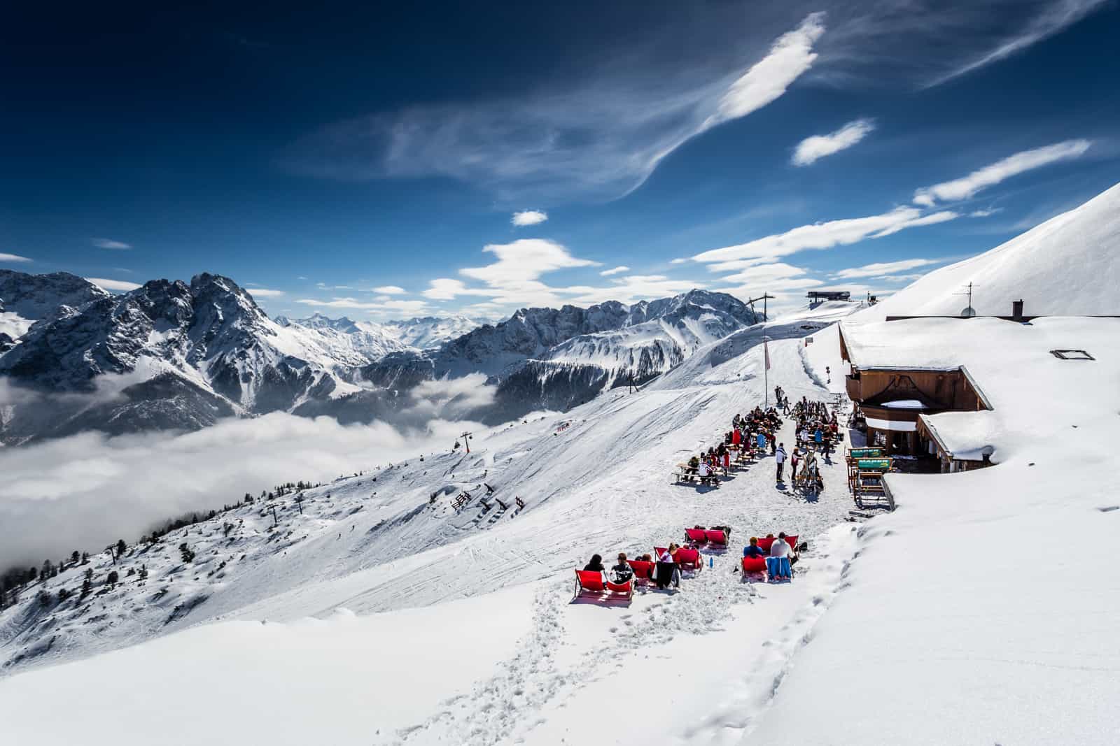 Winter on Zugspitze ski runs