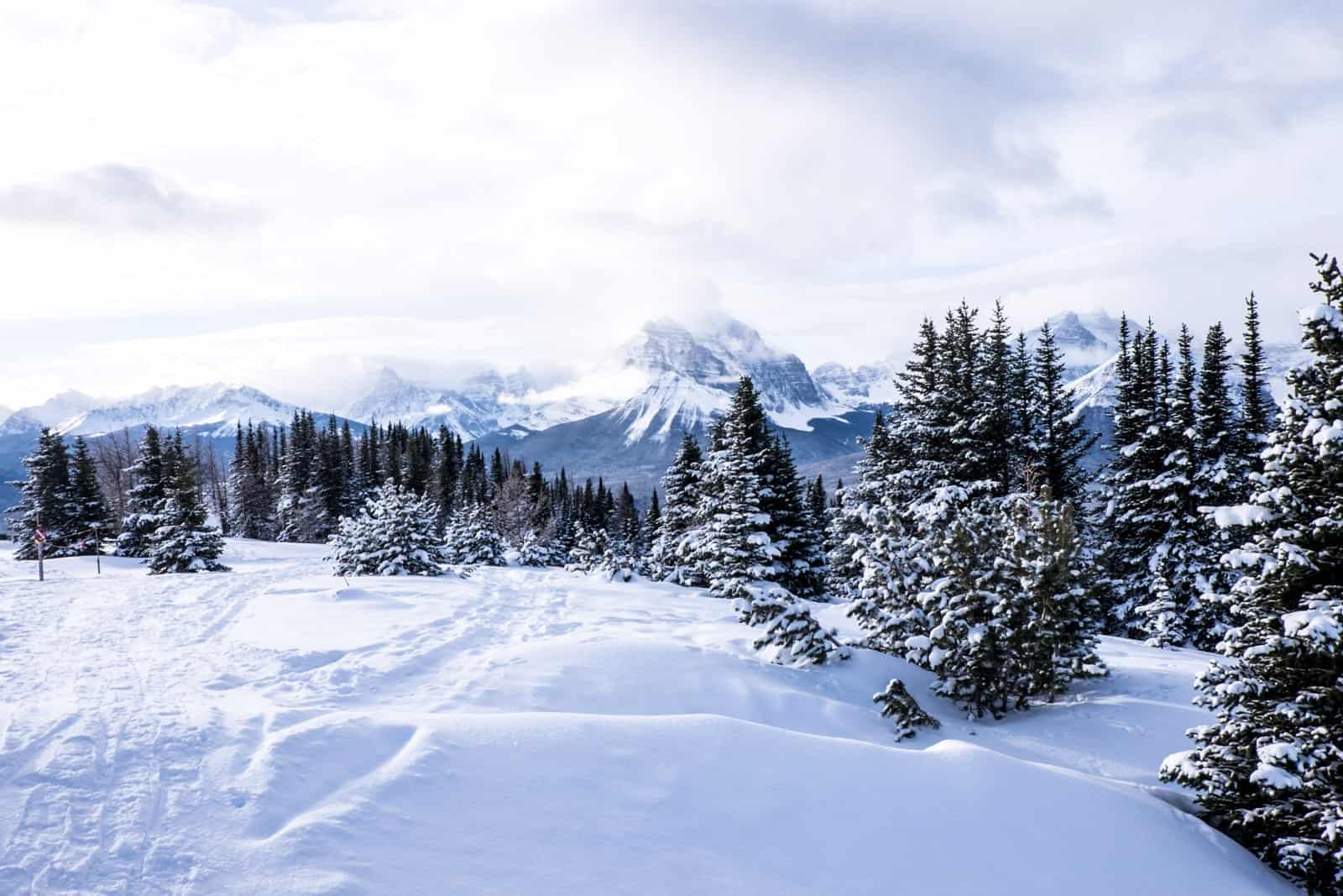 Mountains views from Lake Louise, Banff Rockies, Canada