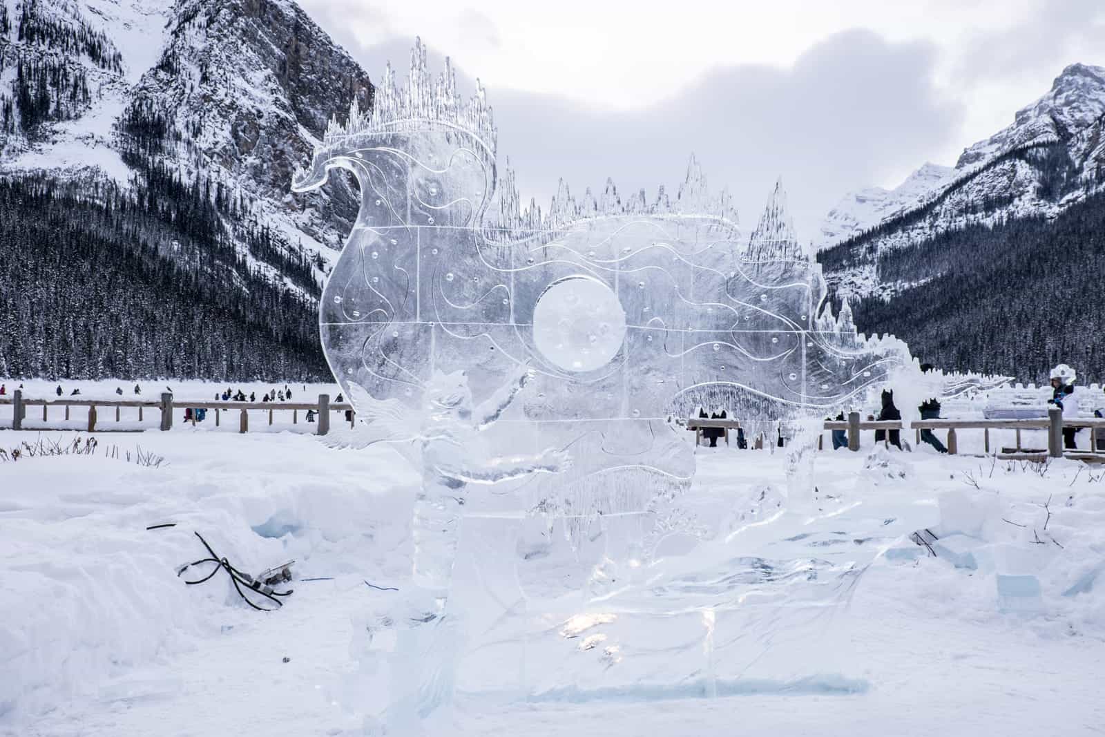 Ice art at Ice Magic Festival, Chateau Lake Louise, Banff, Canada