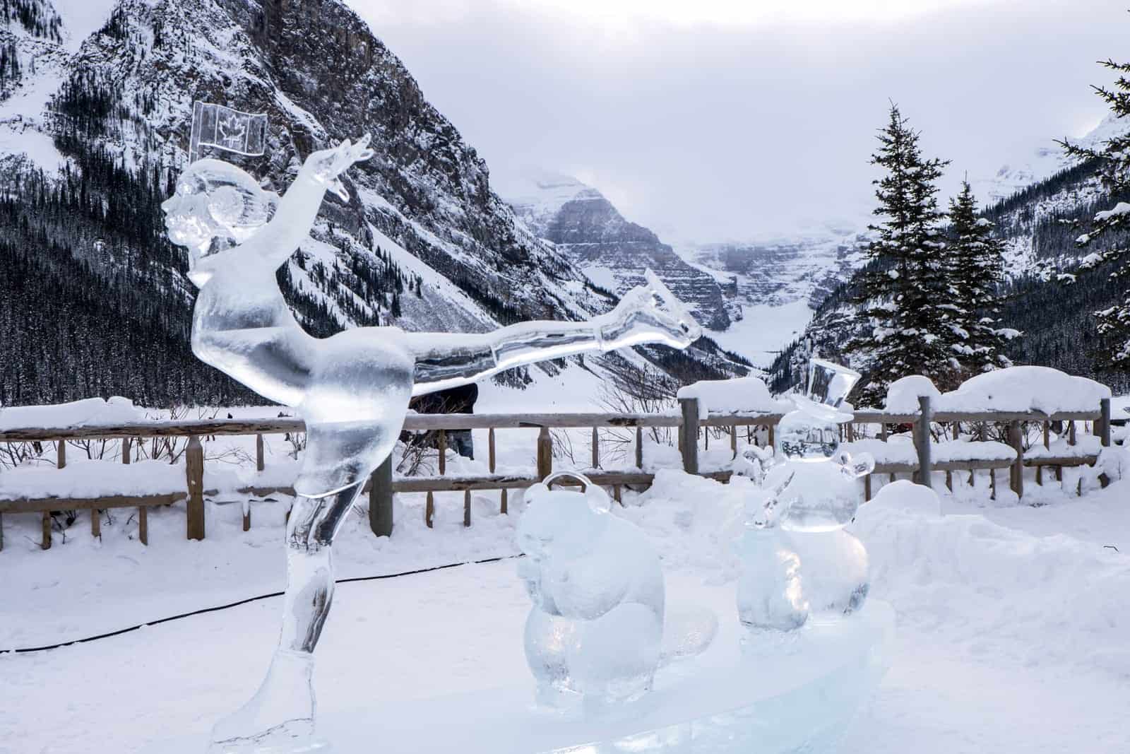 Sculptures of the Ice Magic Festival, Chateau Lake Louise, Banff, Canada