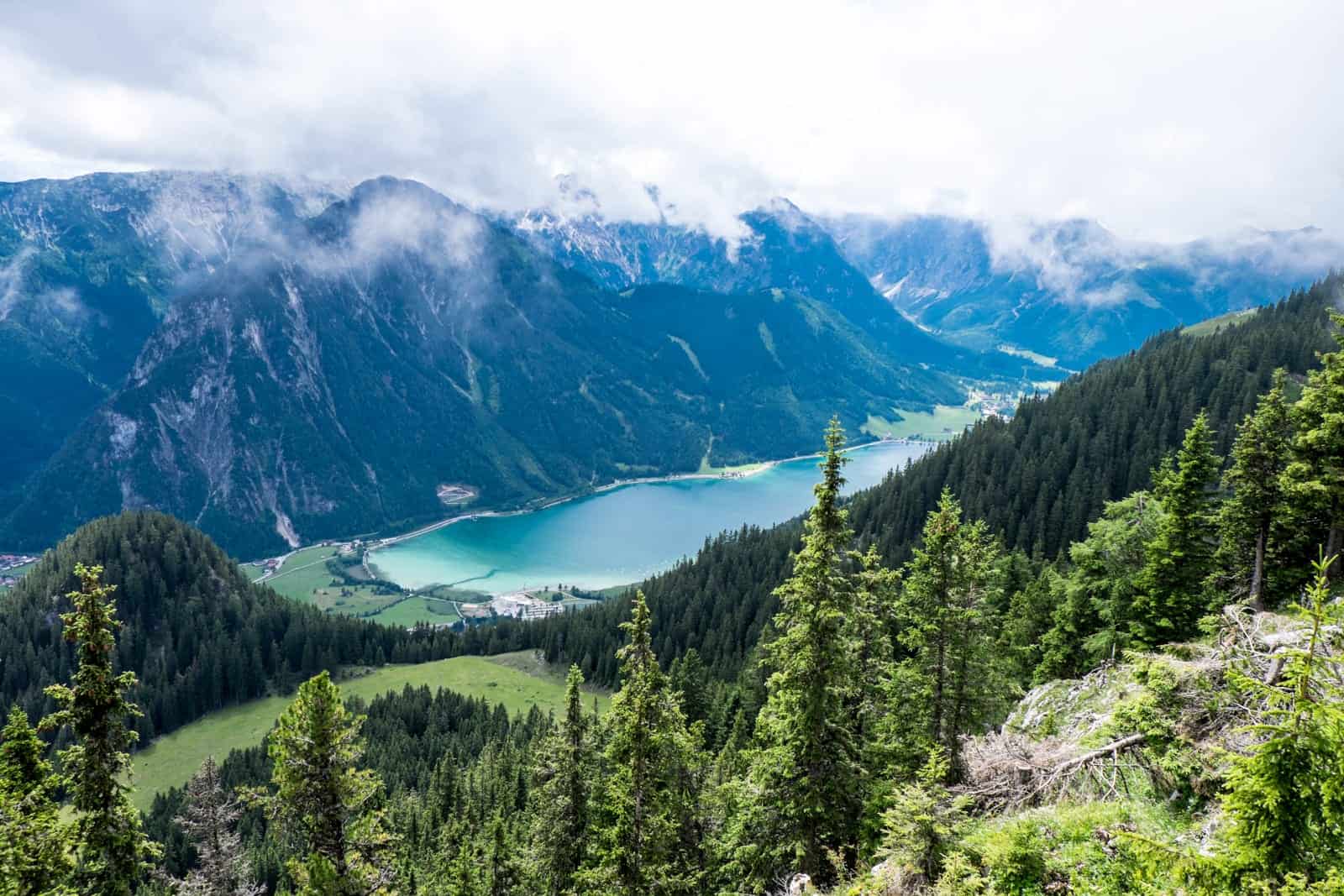 Elevated views of Achensee Lake, Tirol, Austria