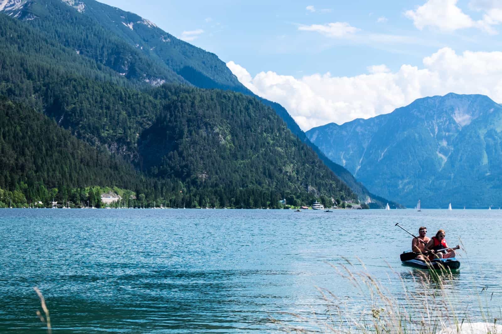 Canoe and kayak on Achensee Lake in Tirol