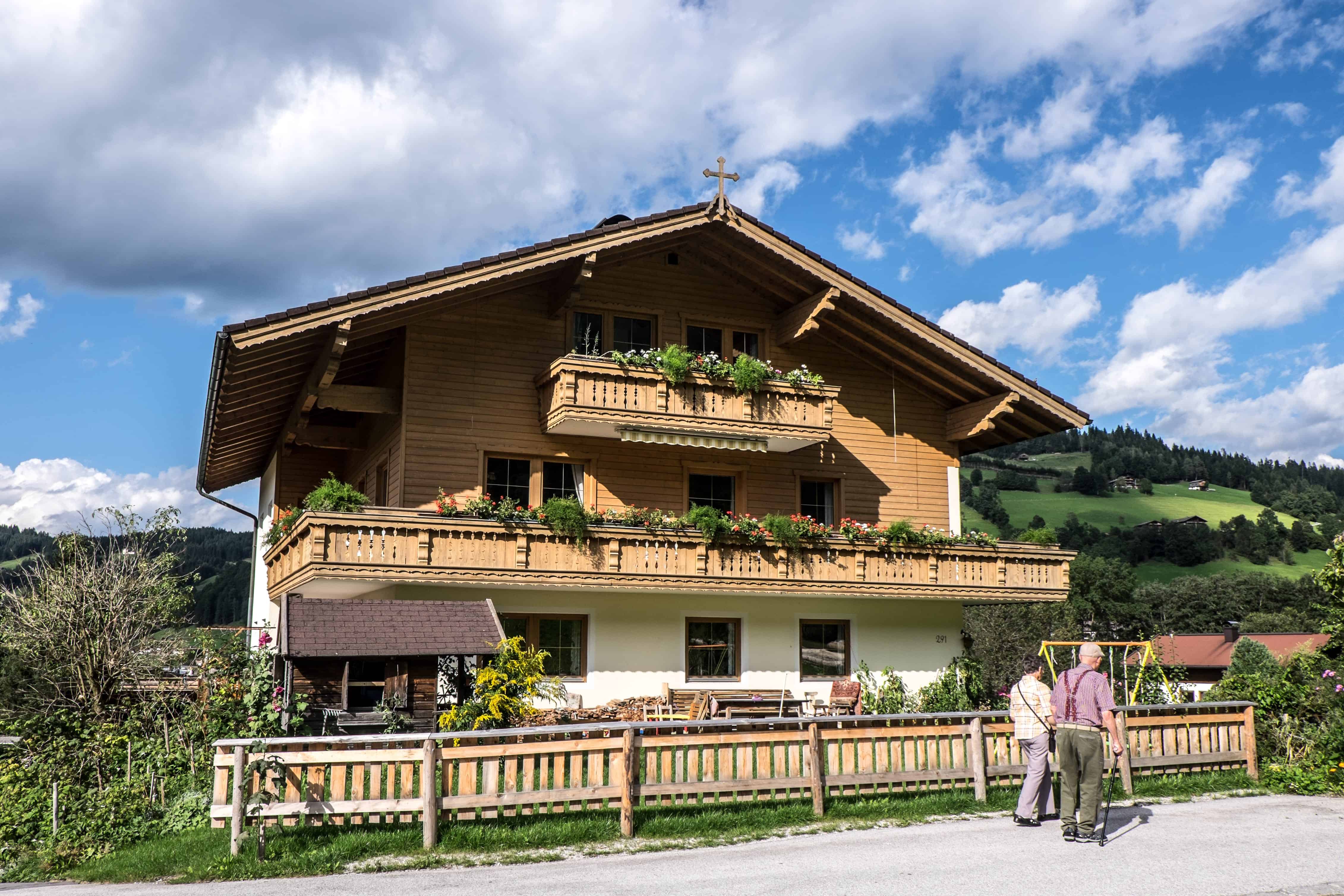 Traditional houses in Wildschönau Valley, Tirol, Austria