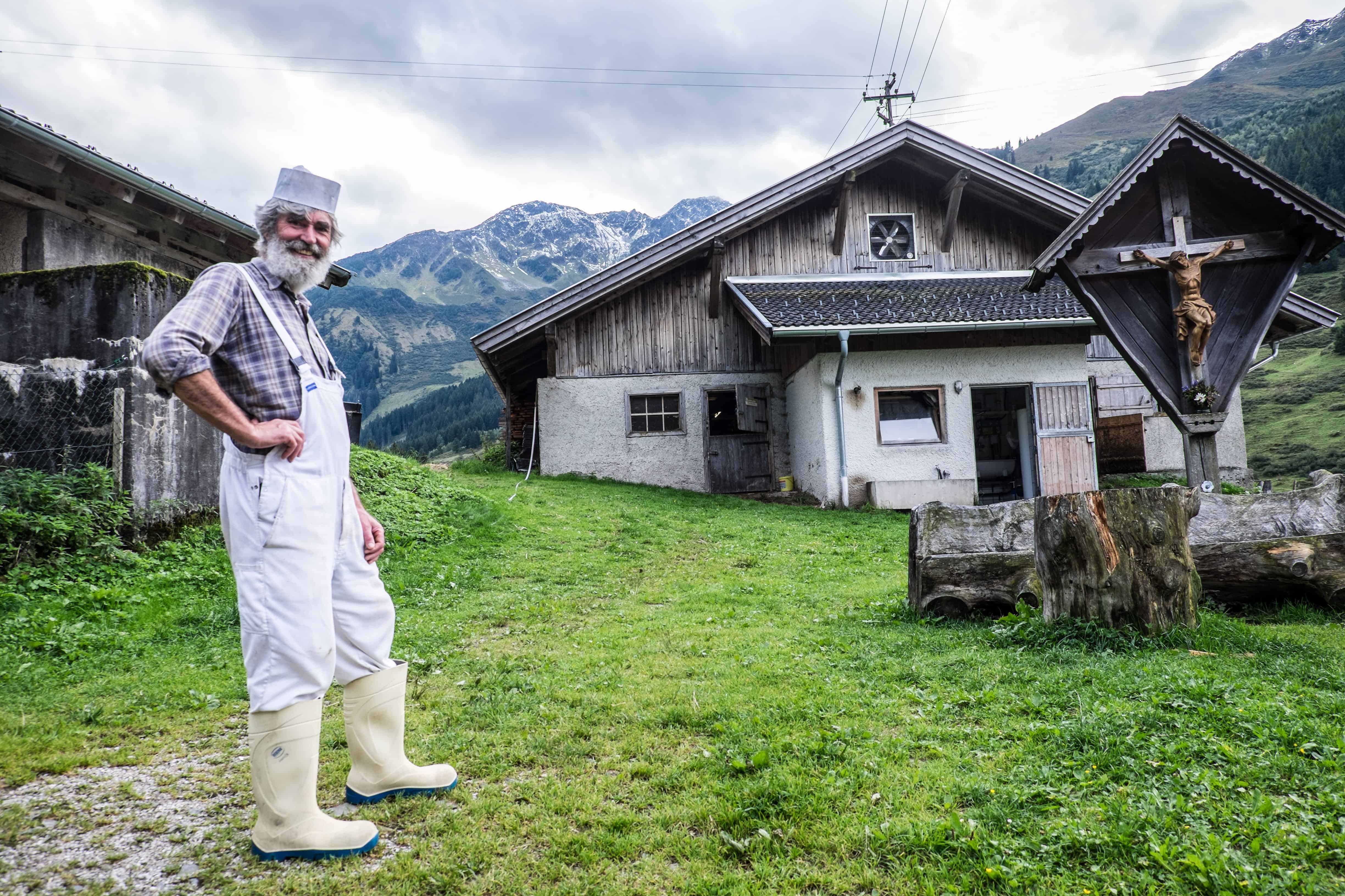 Johann Schönauer, cheese maker in Wildschönau Valley, Tirol, Austria