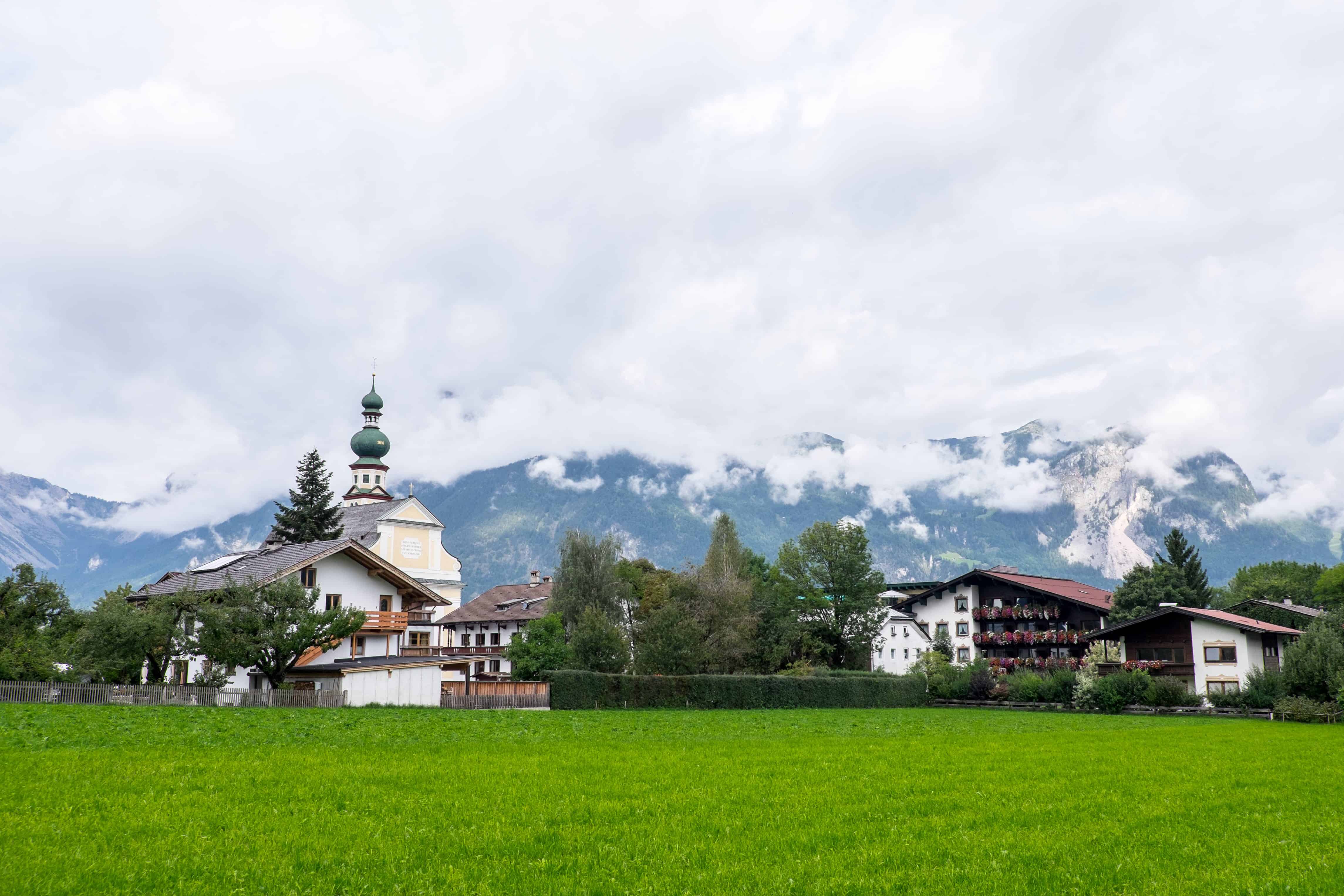 Village of Reith in Alpbachtal valley in Tirol, Austria