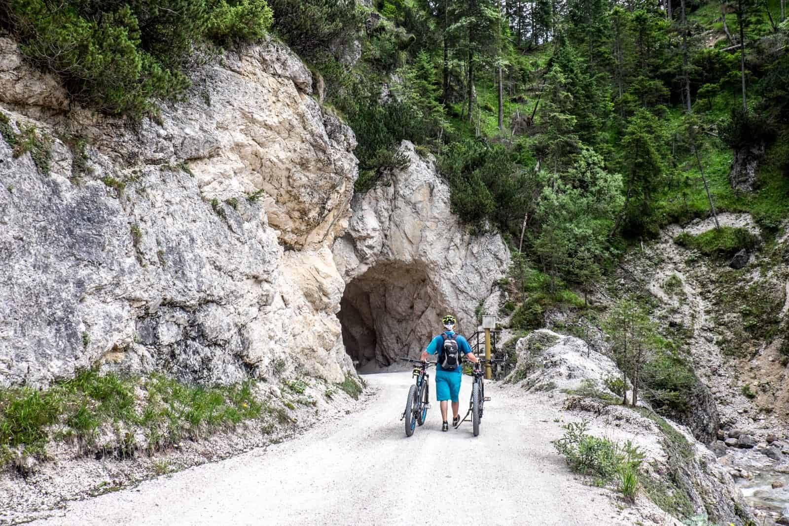 Mountain rock tunnel in Achensee, Tirol, Austria