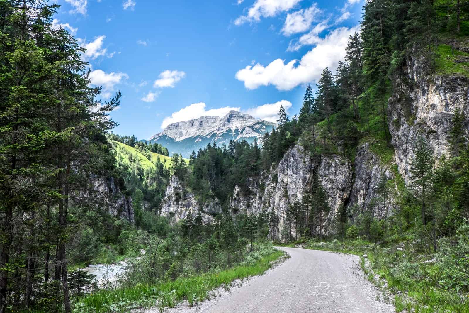 View of the alps while biking in Achensee, Tirol