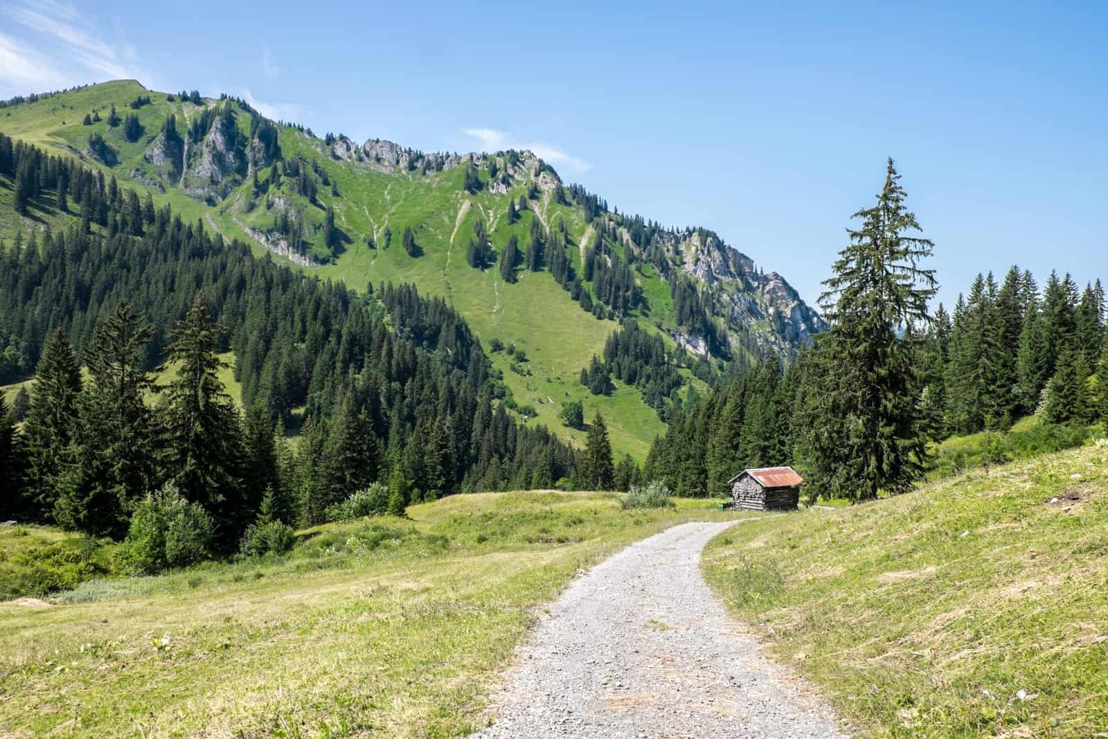 Mountain views of Vorarlberg, Austria hiking in Bregenzerwald