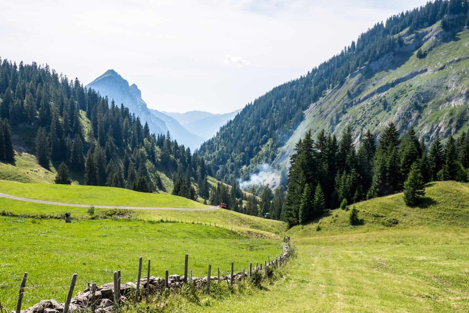 Valley views of Vorarlberg, Austria hiking in Bregenzerwald