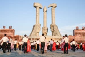 The Monument to Party Founding in Pyongyang