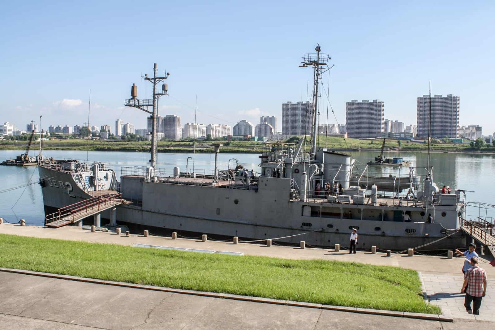 Captured ship US Pablo shown to tourists in Pyongyang on a North Korea tour