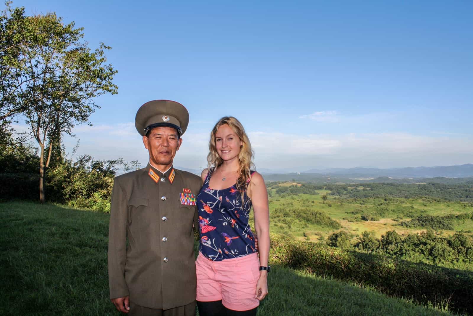 North Korea guard at DMZ on DPRK travel tour