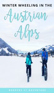 Fatbiking in Austria in Winter Pinterest Pin
