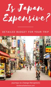 How much does it cost to travel in Japan pinterest pin