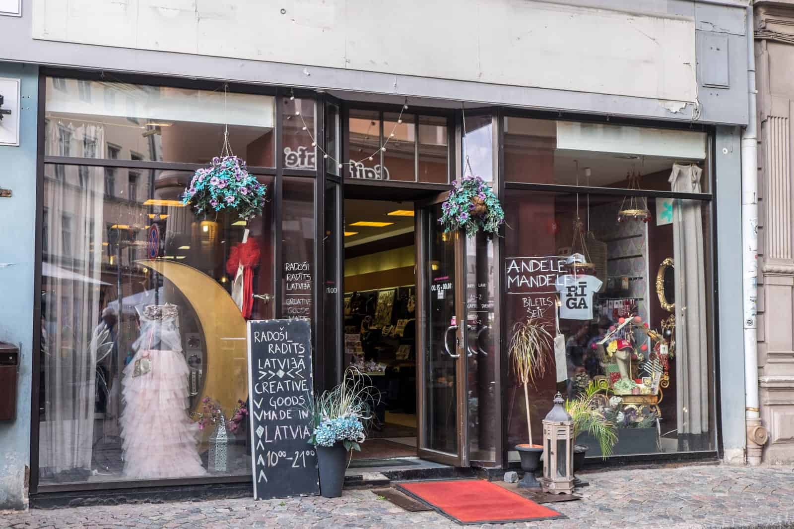 Contemporary design store found in Riga Old Town, Latvia
