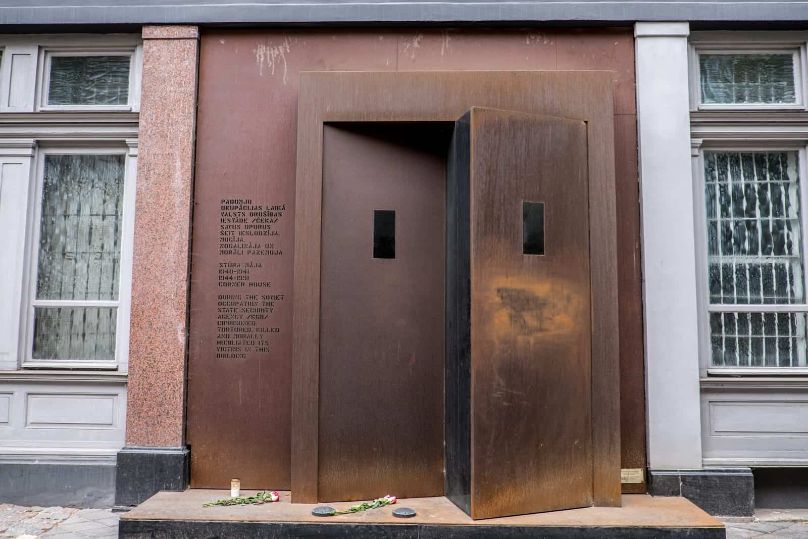 Memorial at KGB Museum at the Corner House in Riga, Latvia