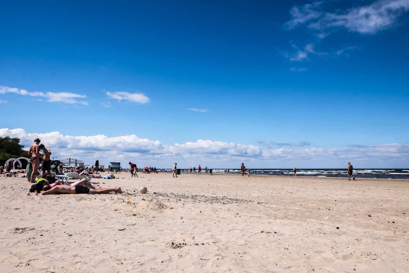 White sand beaches of Jumala called Riga Beach in Latvia