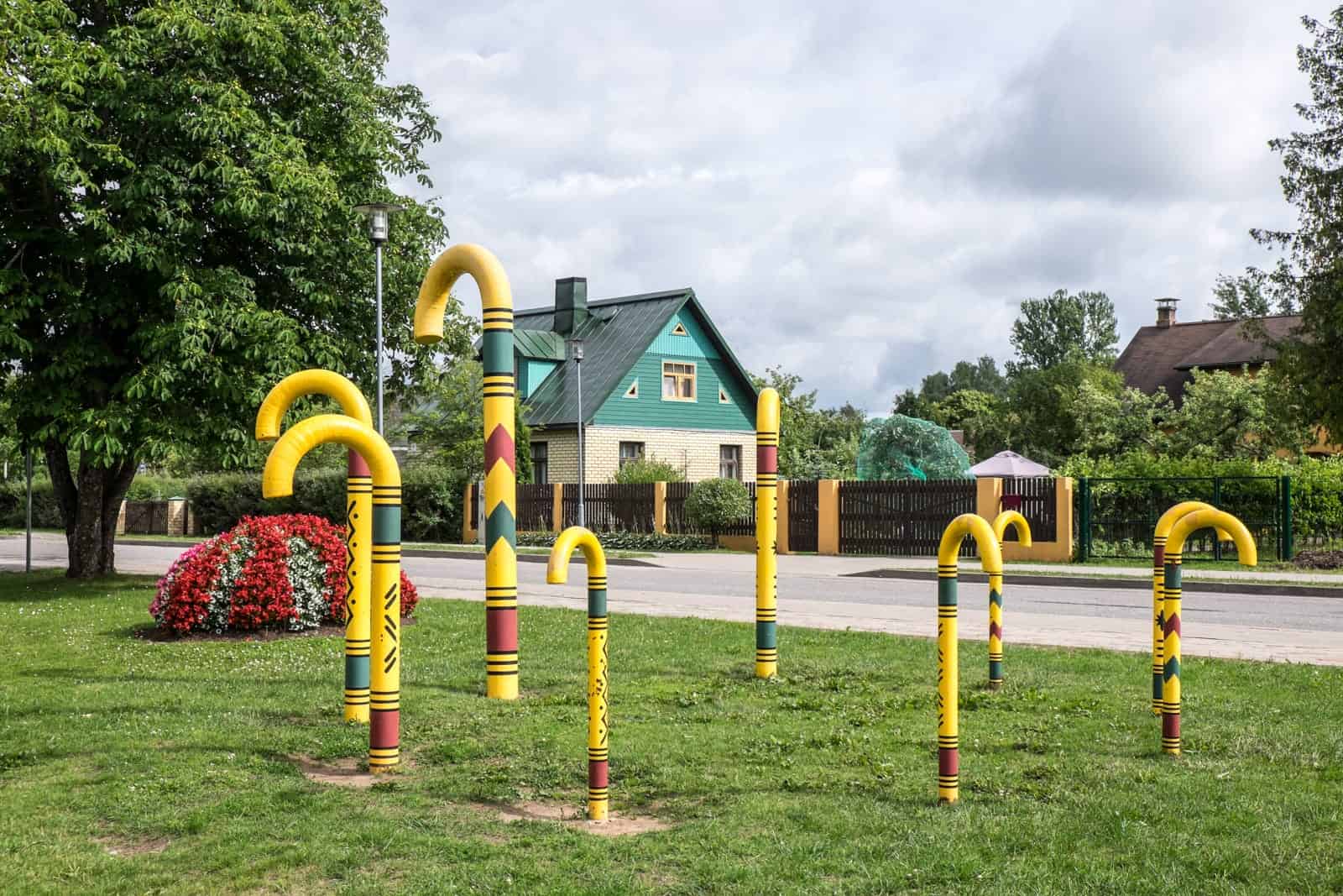 Yellow Walking Stick Park in Sigulda, Latvia