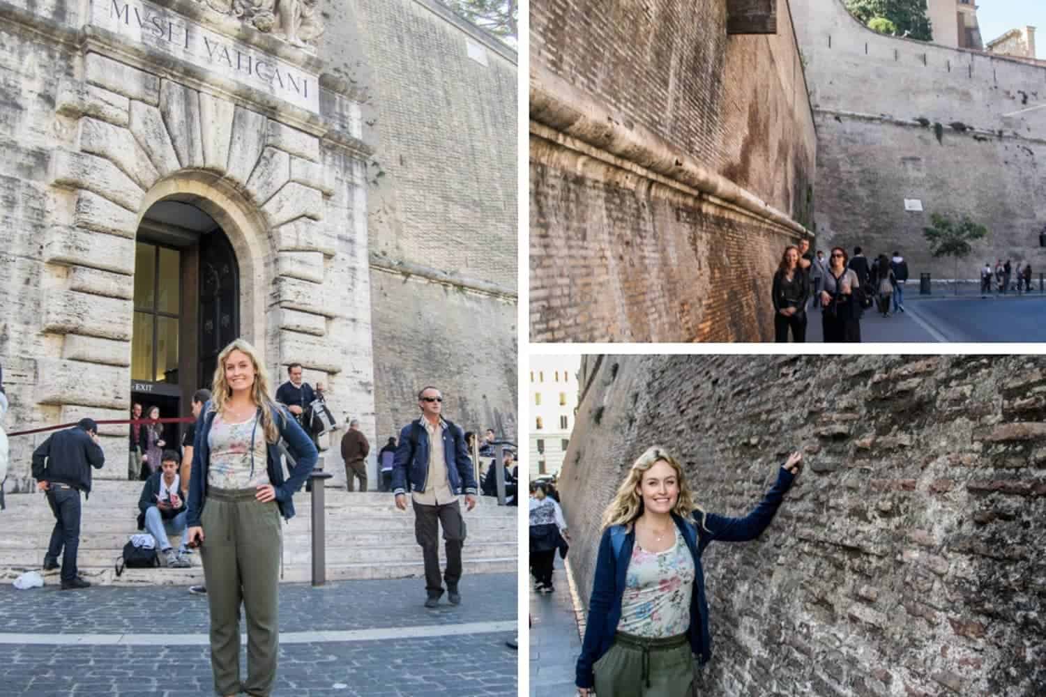 Vatican city walls entrance in Rome