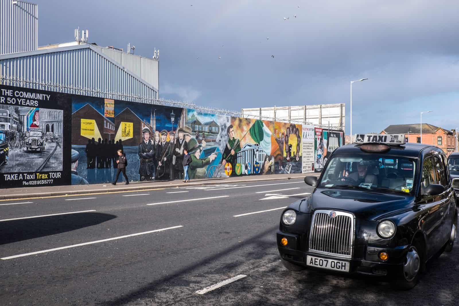 The political Belfast Black Taxi Tour is a popular thing to do