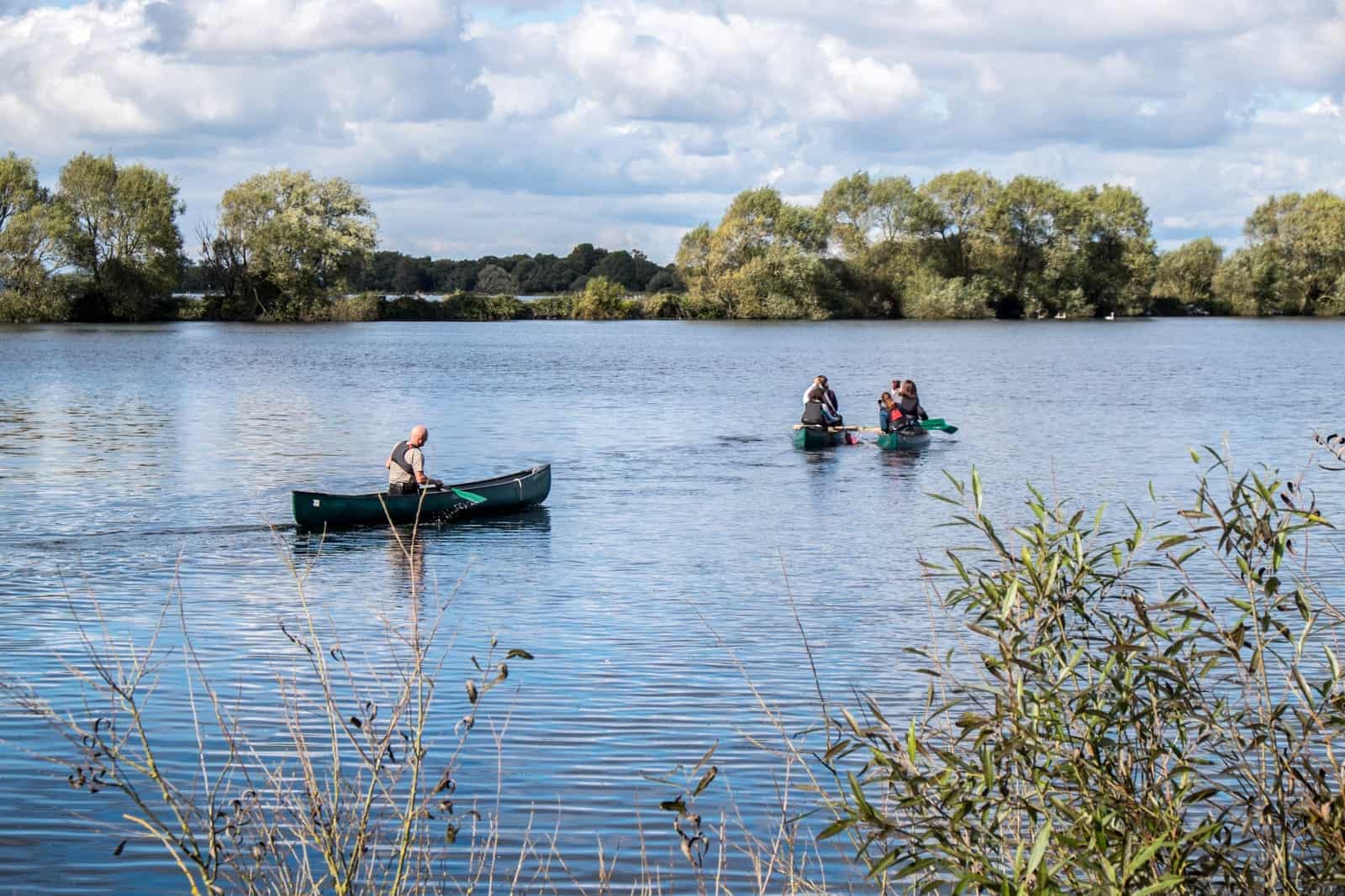 Canoeing on Lough Neagh in Northern Ireland