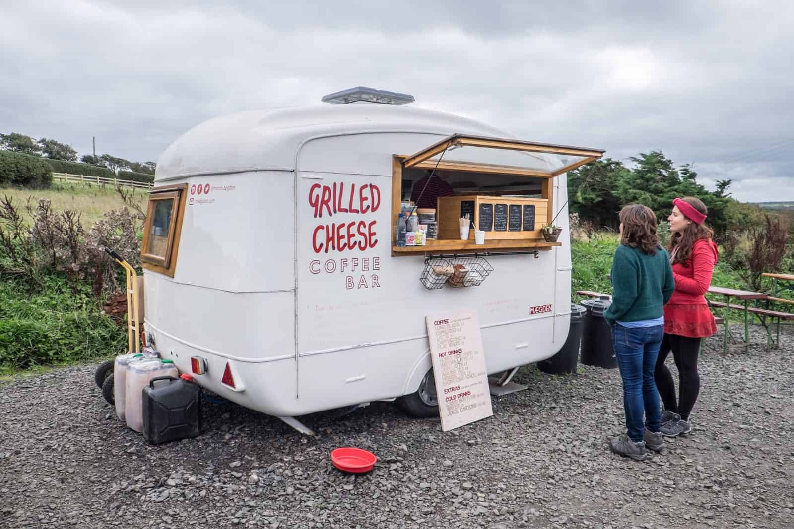 Grilled cheese toastie caravan near Giants Causeway Northern Ireland