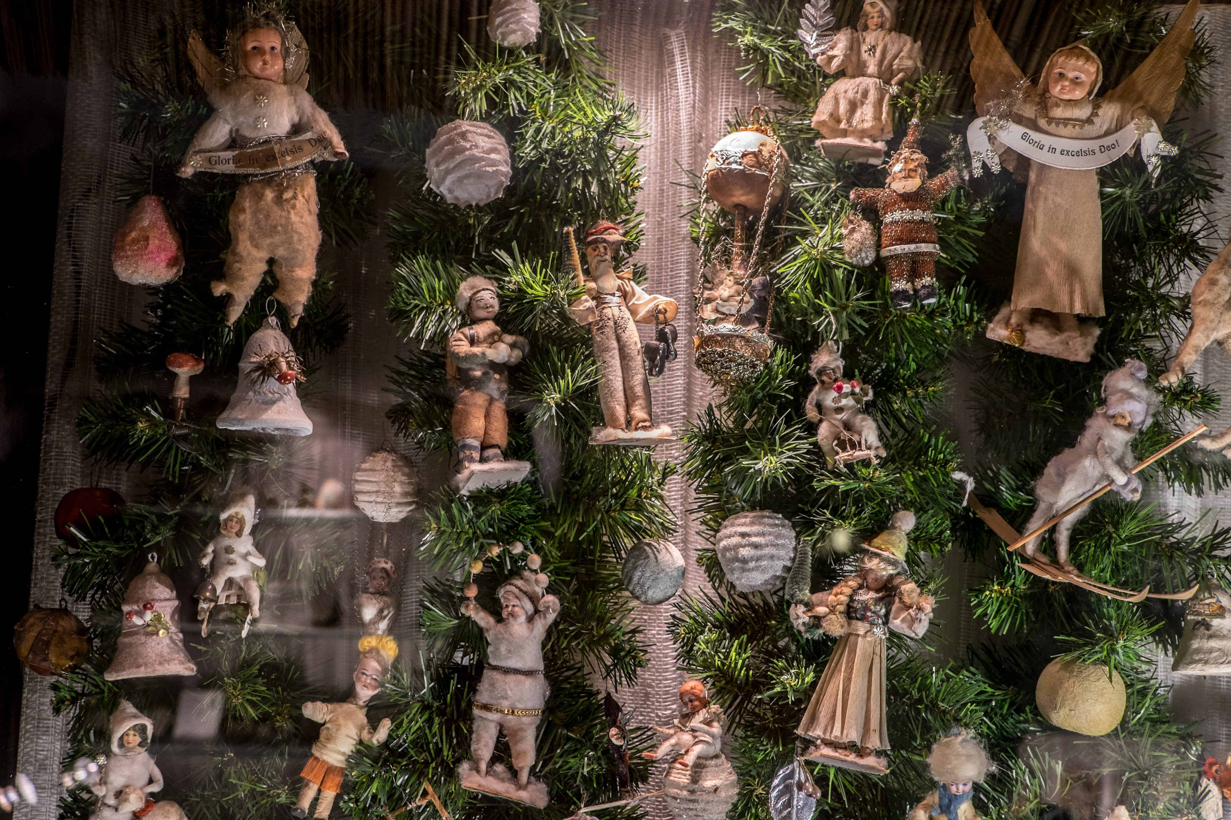 Antique ornaments at Steyr Christmas Museum Austria Advent