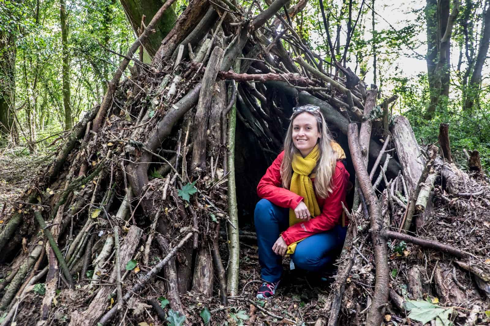 Learn how to build a shelter at Lough Neagh, Northern Ireland