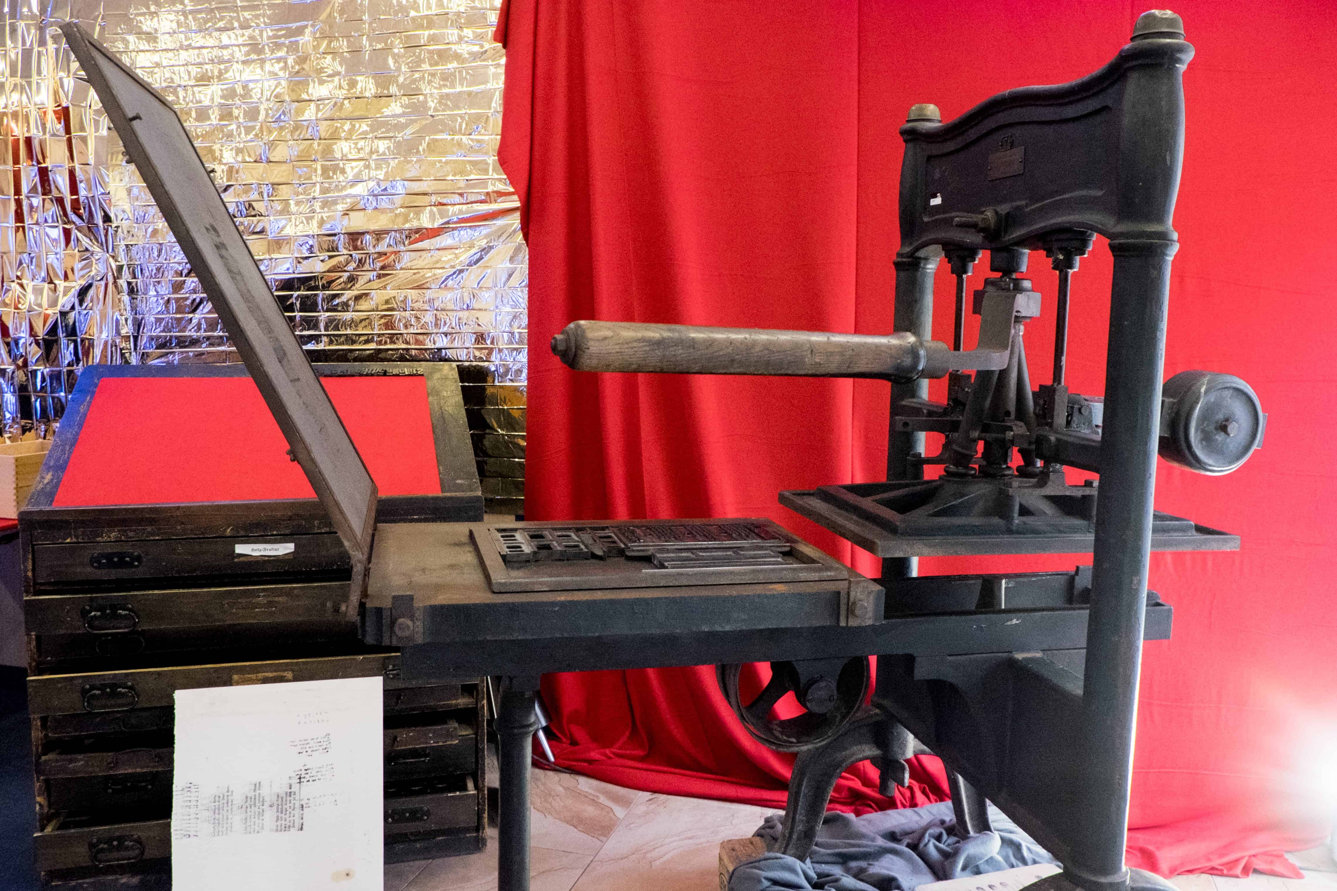 Original Silent Night Printing Machine in Steyr Austria