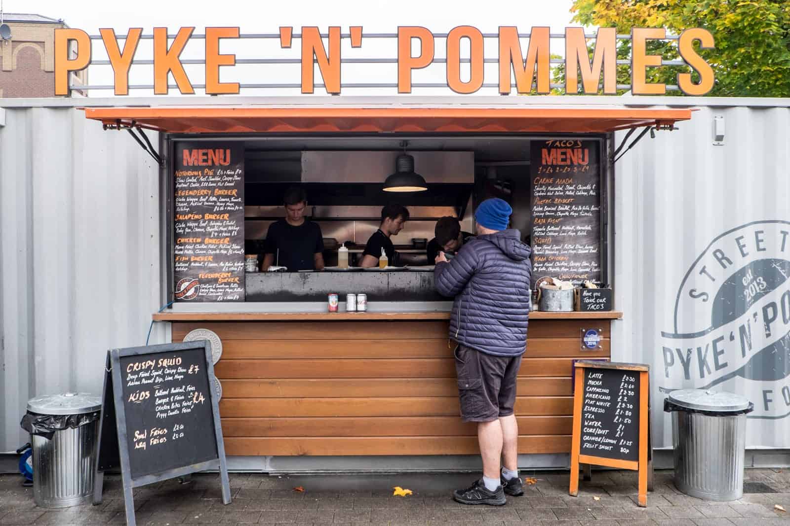Pyke n Pommes taco hut in Derry Londonderry Northern Ireland