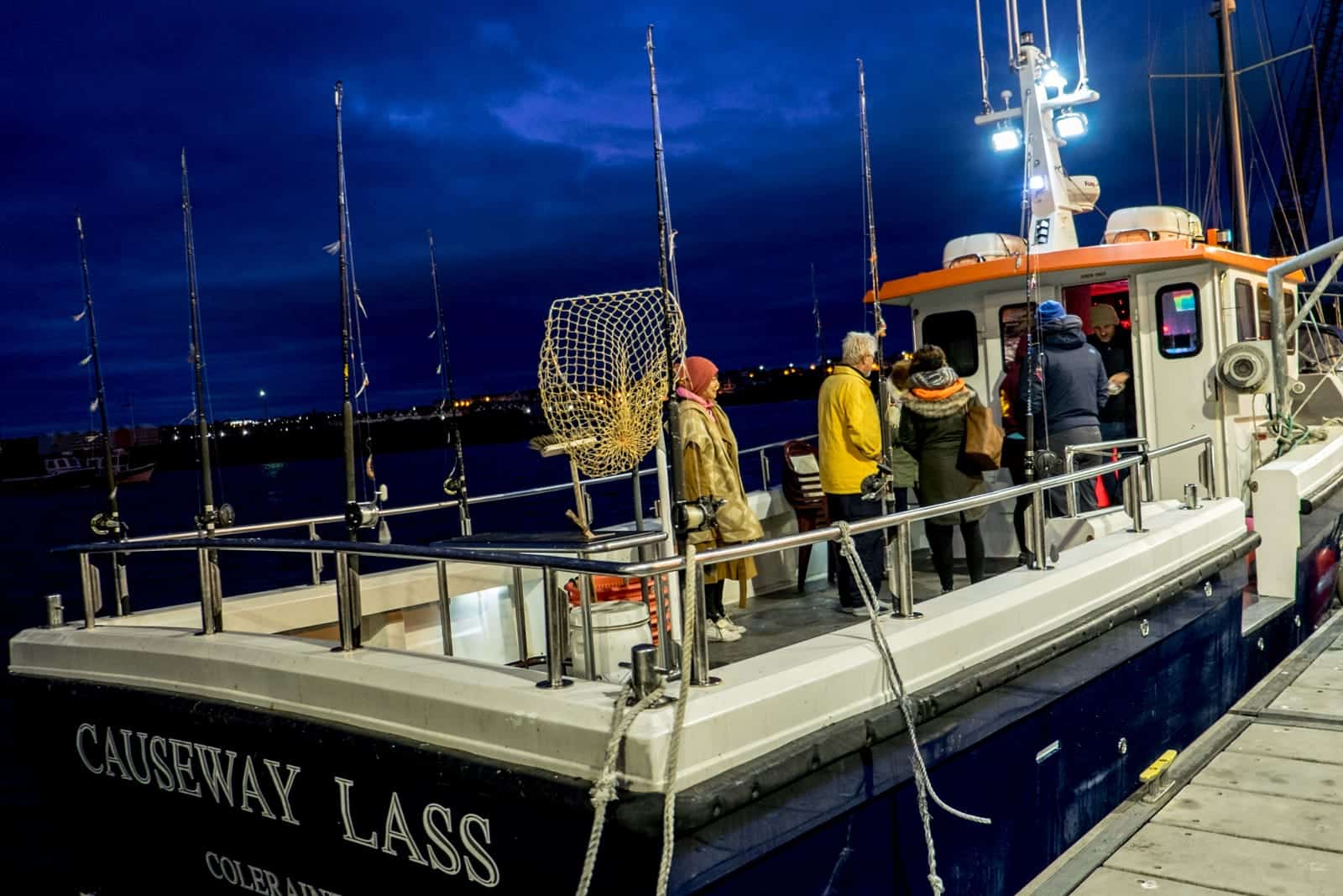 Sailing and fishing in Northern Ireland Coastal Causeway