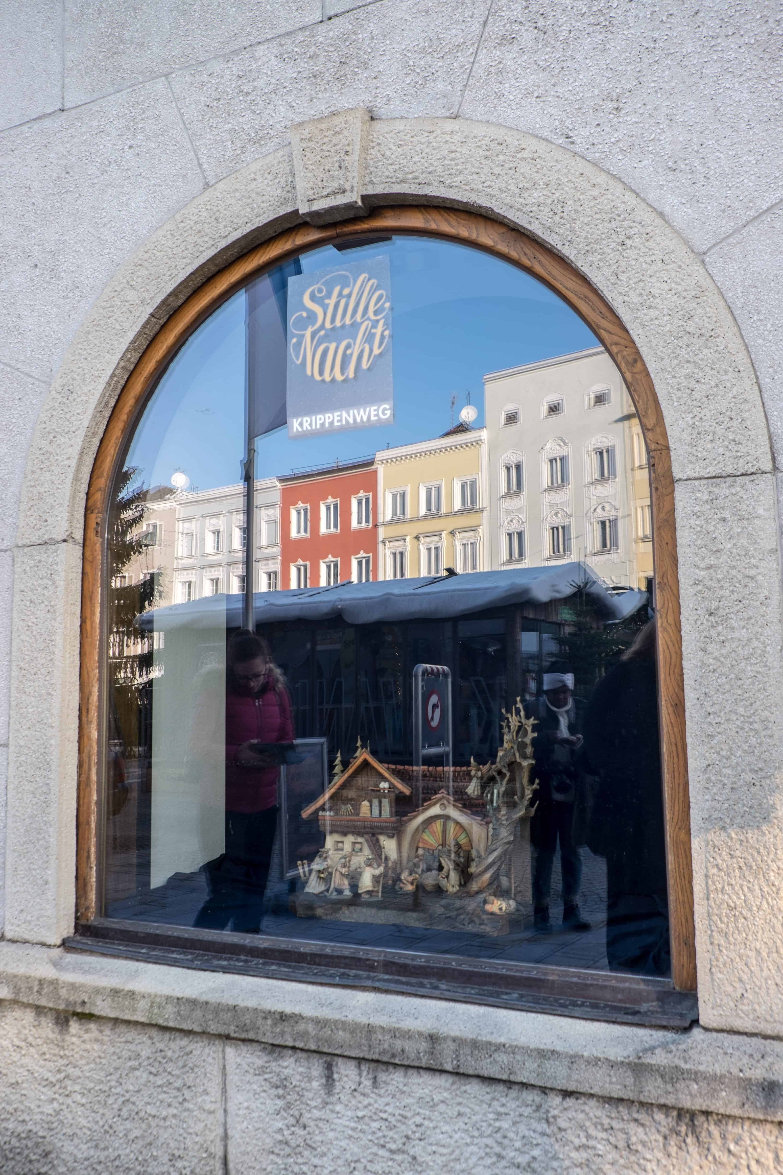 Silent Night Song Window Crib Displays Ried, Austria