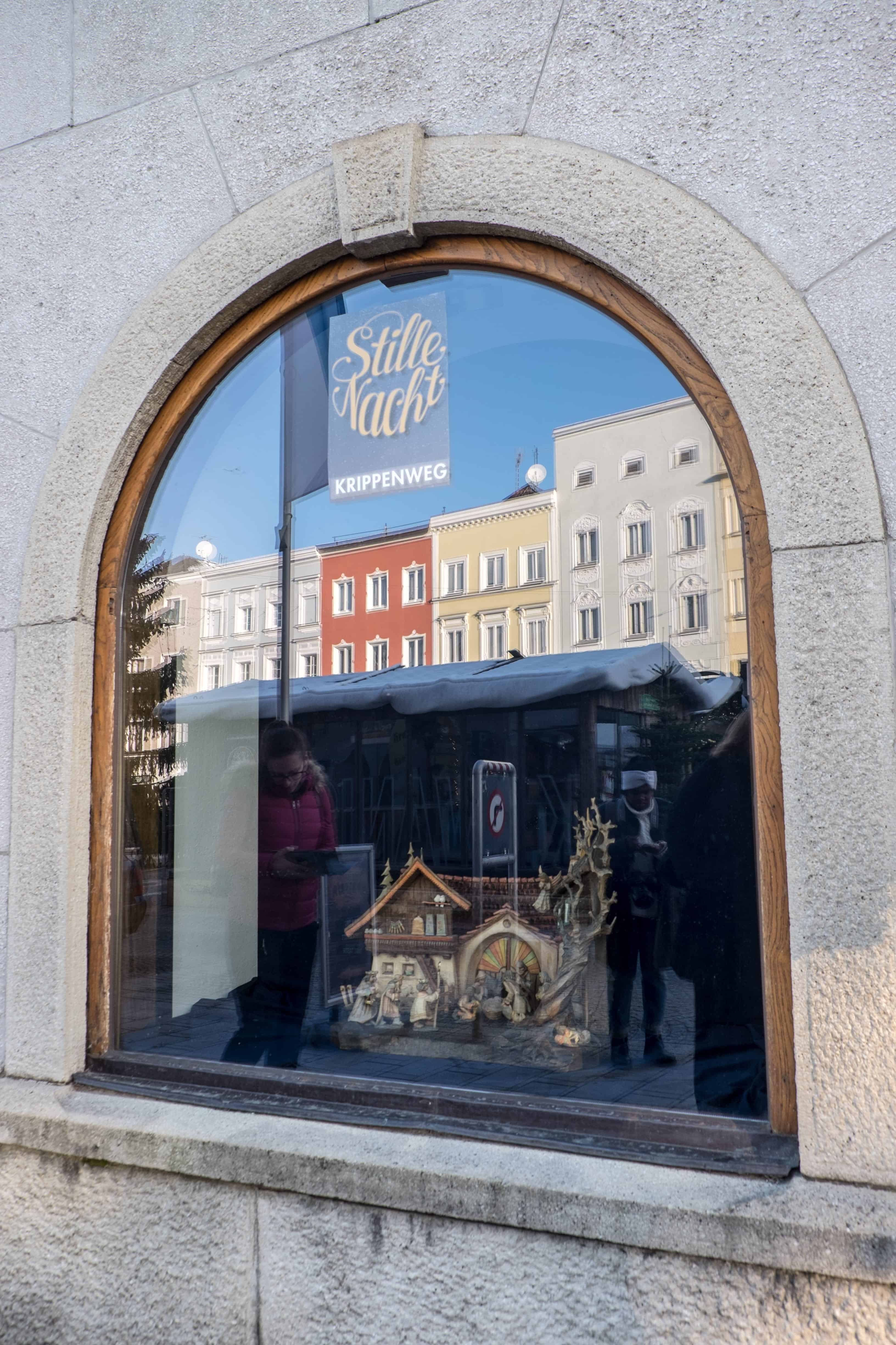 Silent Night Song Window Crib Displays Ried, Austria