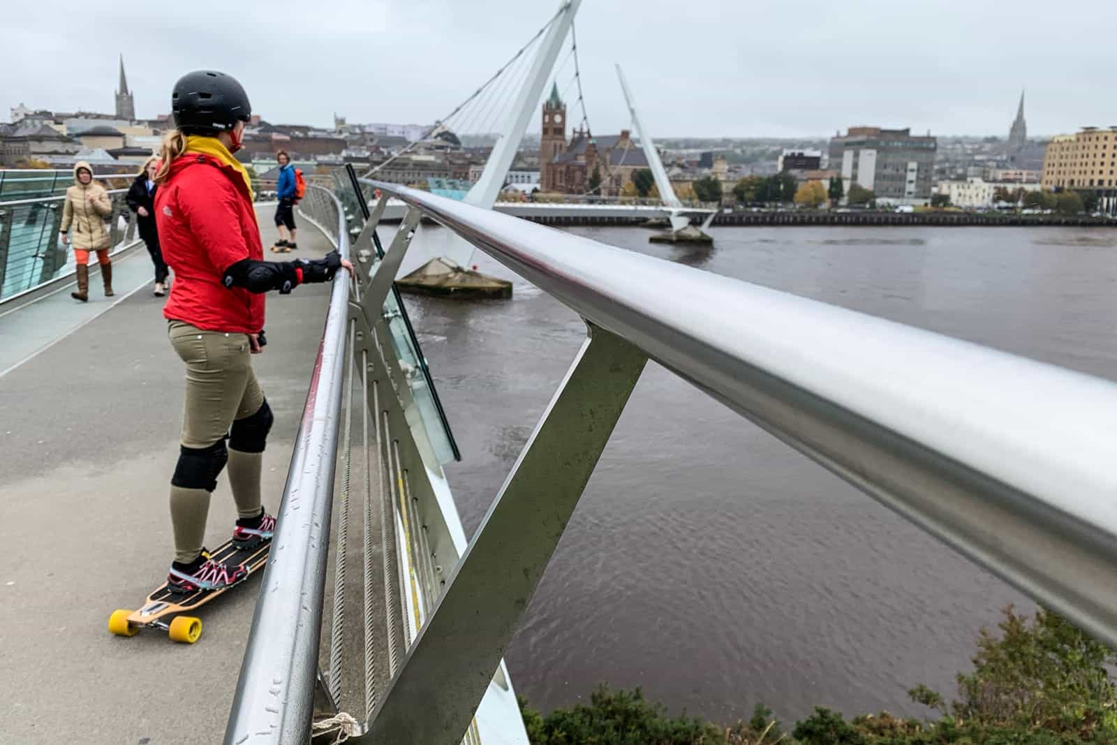 The Peace Bridge in Londonderry / Derry in Northern Ireland