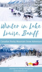 Winter in Lake Louise Pinterest pin