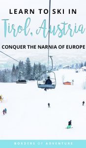 Learning to ski in Austria pinterest pin