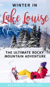 Guide to Winter in Lake Louise pinterest pin