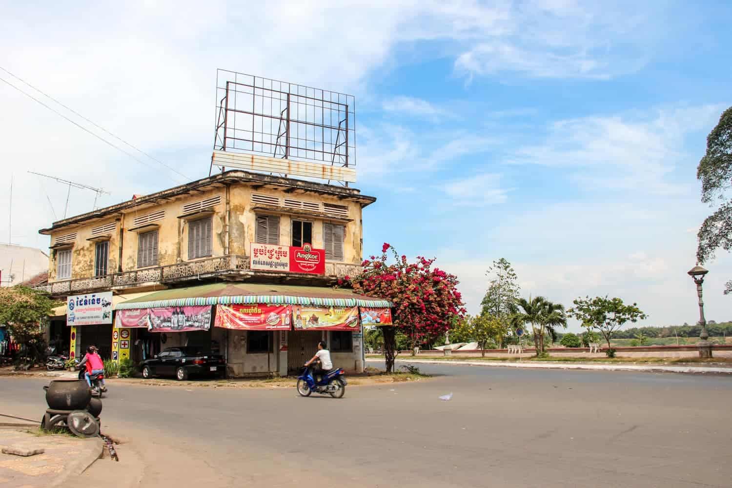 Kampong Cham town in Cambodia