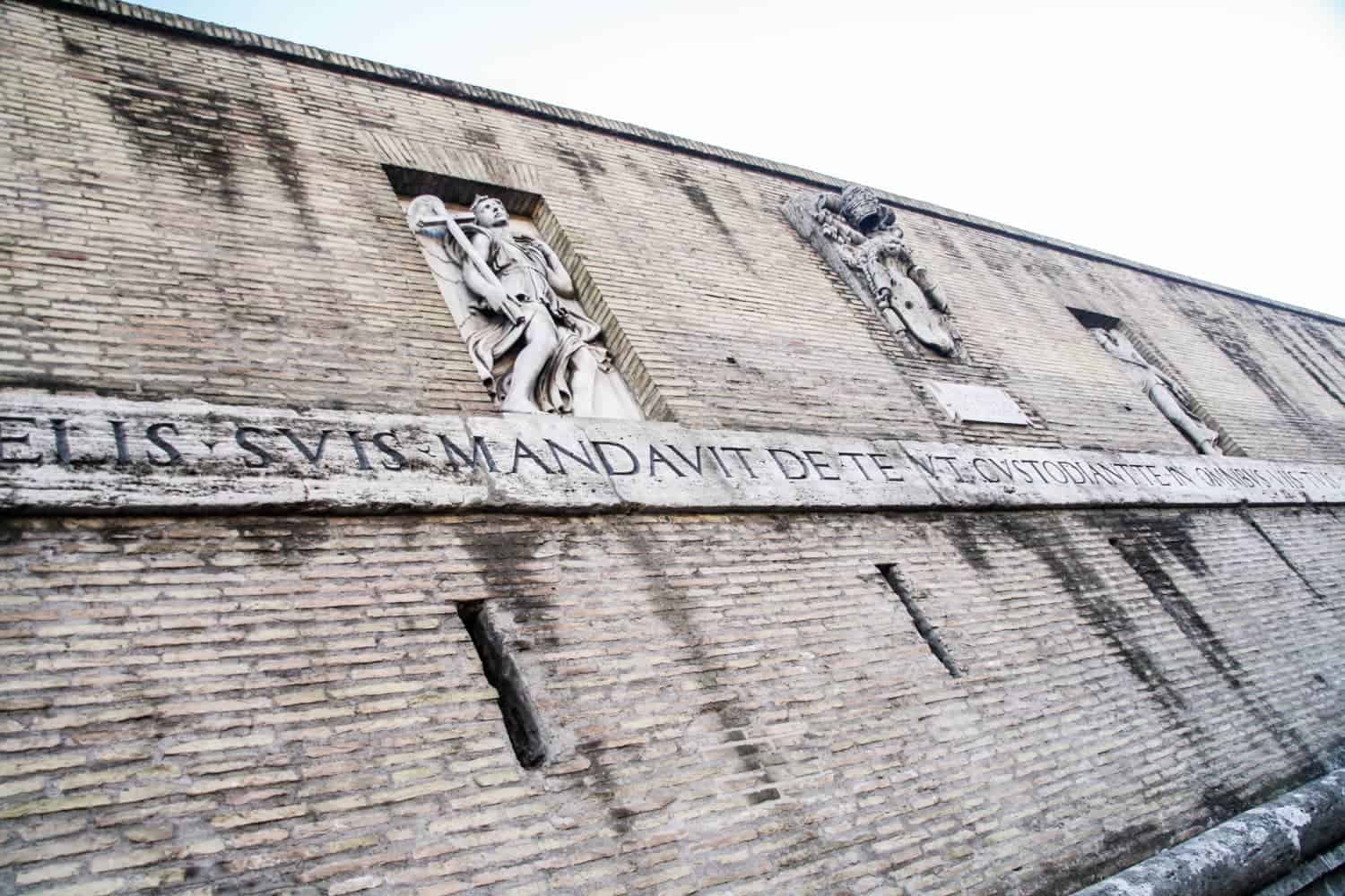 Wall Inscription on the Vatican City Museum Rome