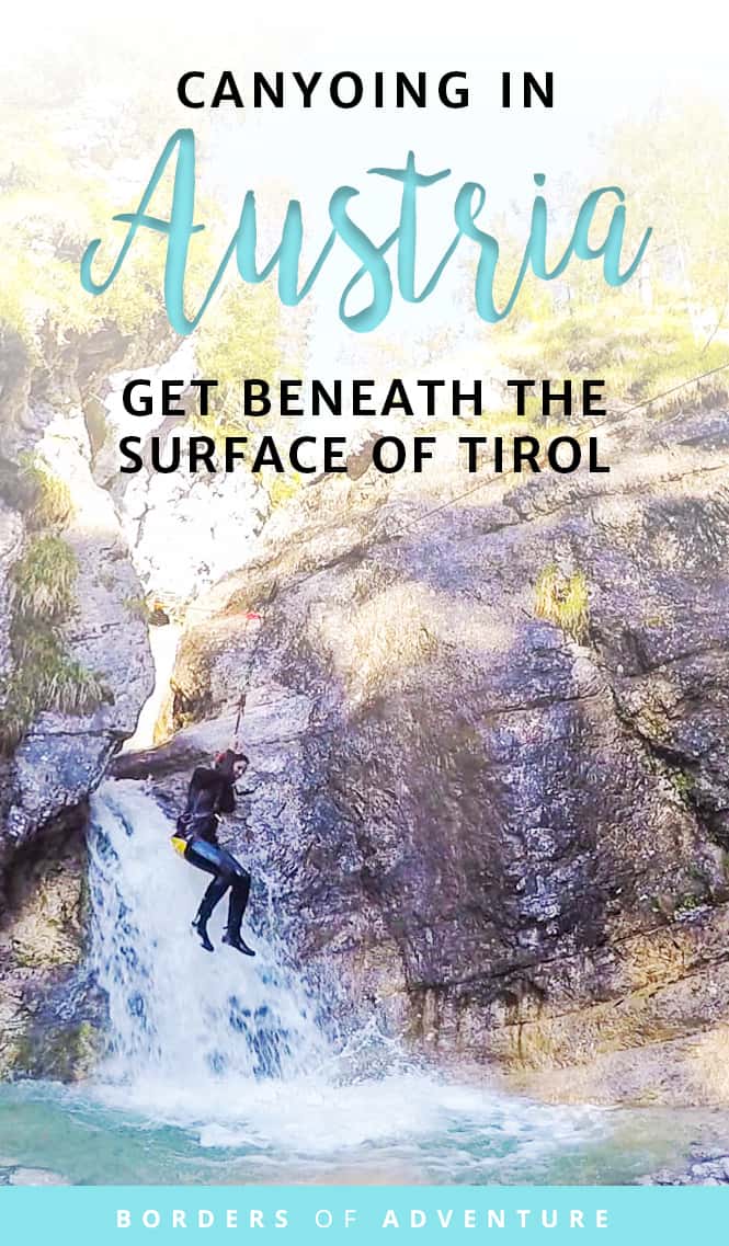 Canyoning in Austria Pinterest Pin