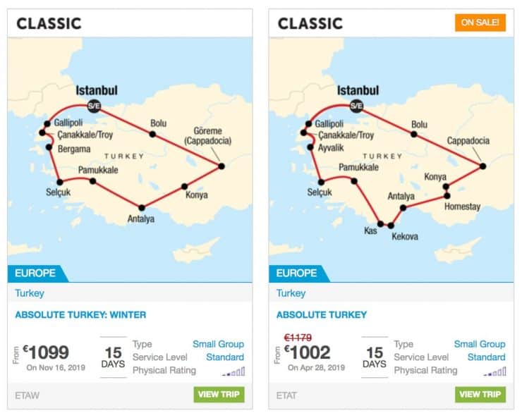 G Adventures Turkey Tours Maps