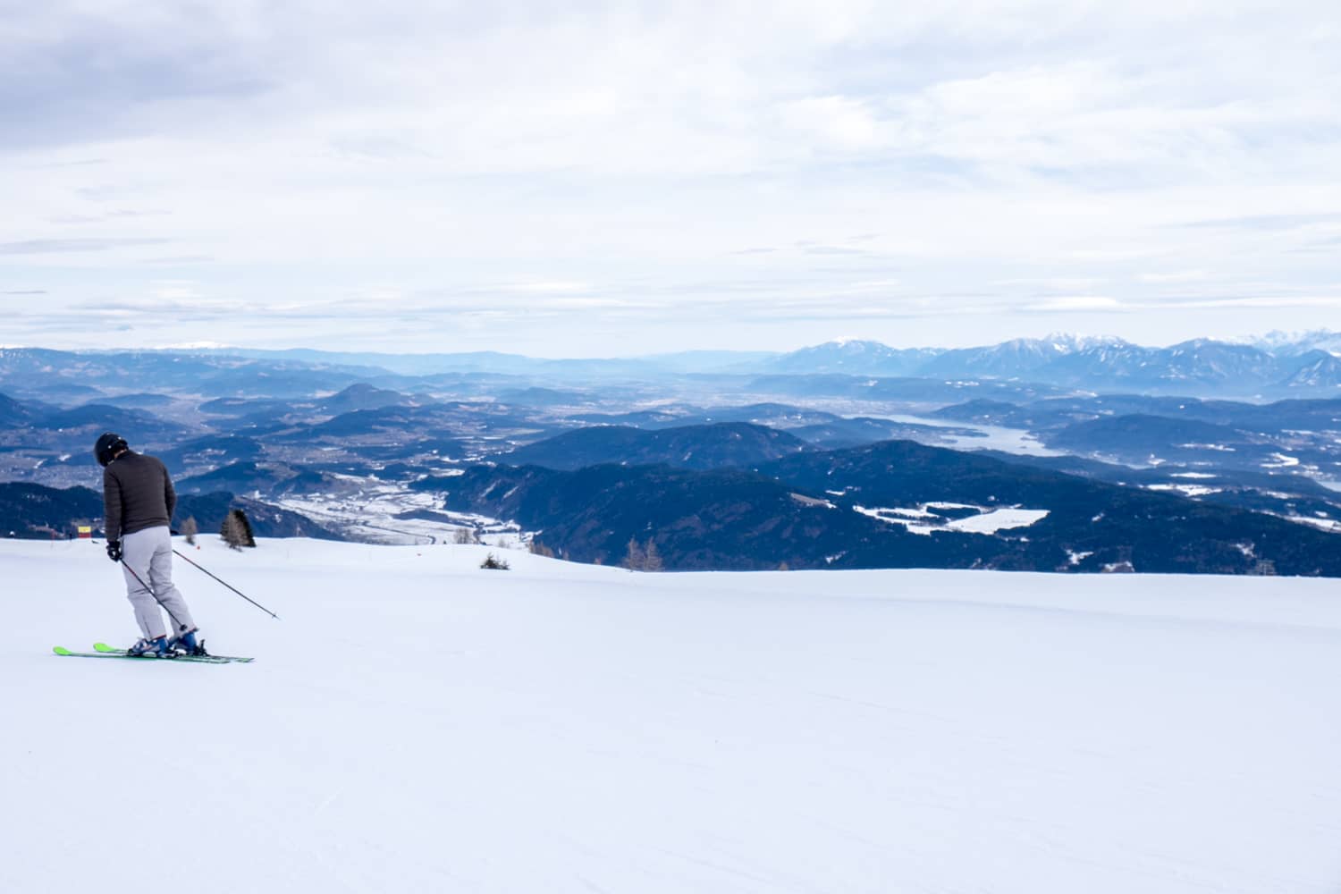 Skiing in Gerlitzen Austria, Southern Alps