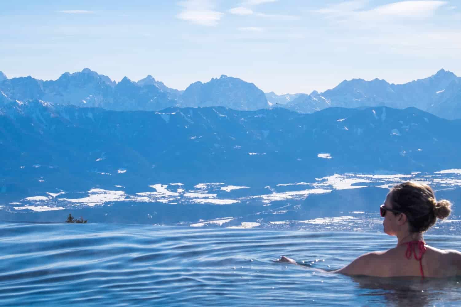 Infinity Pool at the Alpinhotel Pacheiner, Gerlitzen Alpe, Austria