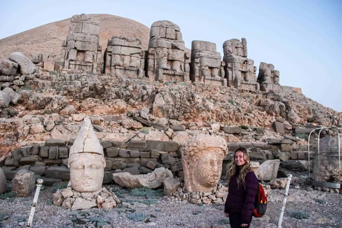 Giant stone heads at Mount Nemrut, Turkey