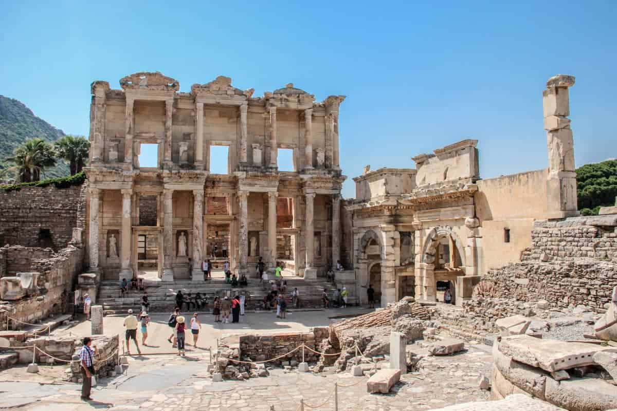 The Library of Celsus, ancient Roman building, Ephesus, Turkey