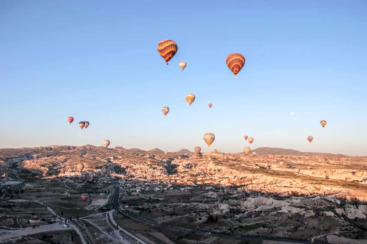 Morning balloon flight in Cappadocia, Turkey